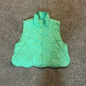 Free People Movement Quinn Quilted Puffer Vest In Spearmint Size Small